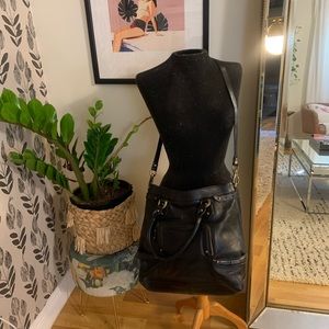 Leather hand bag